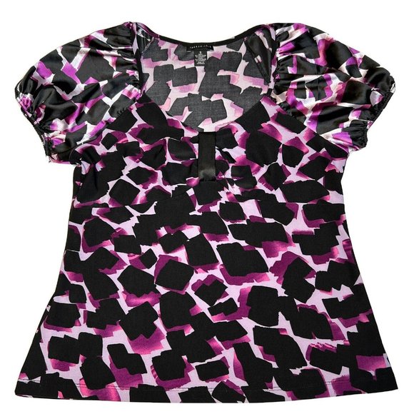Ingredients Small Short Sleeve Blouse Black/Purple - Picture 1 of 5